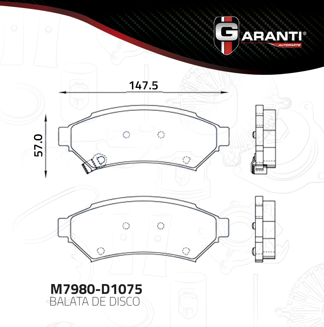 Balata Garanti M7980-D1075