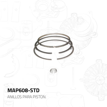 Anillos de pistón MAP608-STD (MORESA)