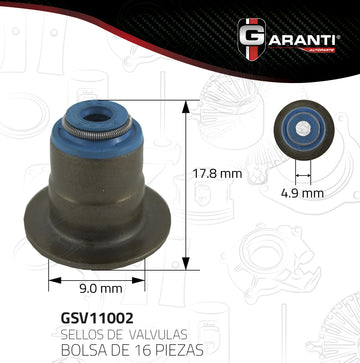 Sello de válvulas GSV11002-16 (GARANTI)