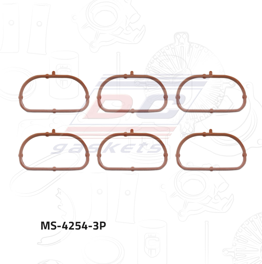 Empaque de múltiple MS-004254-3P DC GASKETS