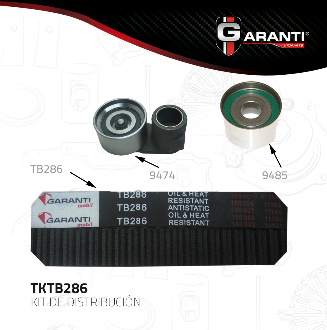 Kit Distribucion Garanti TKTB286