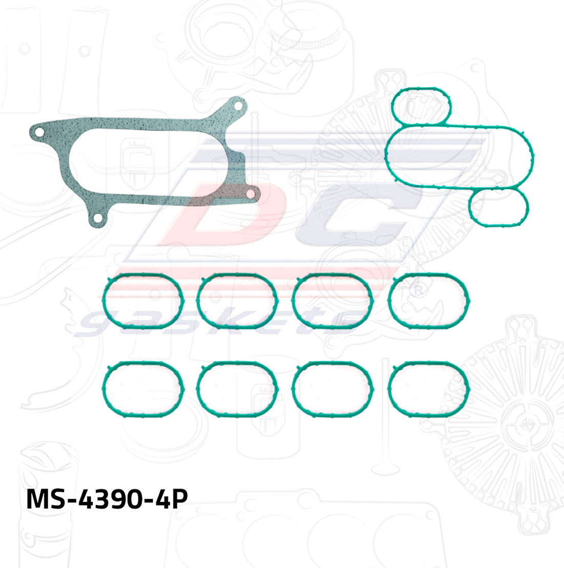 Empaque de múltiple pleno MS-004390-4P DC GASKETS
