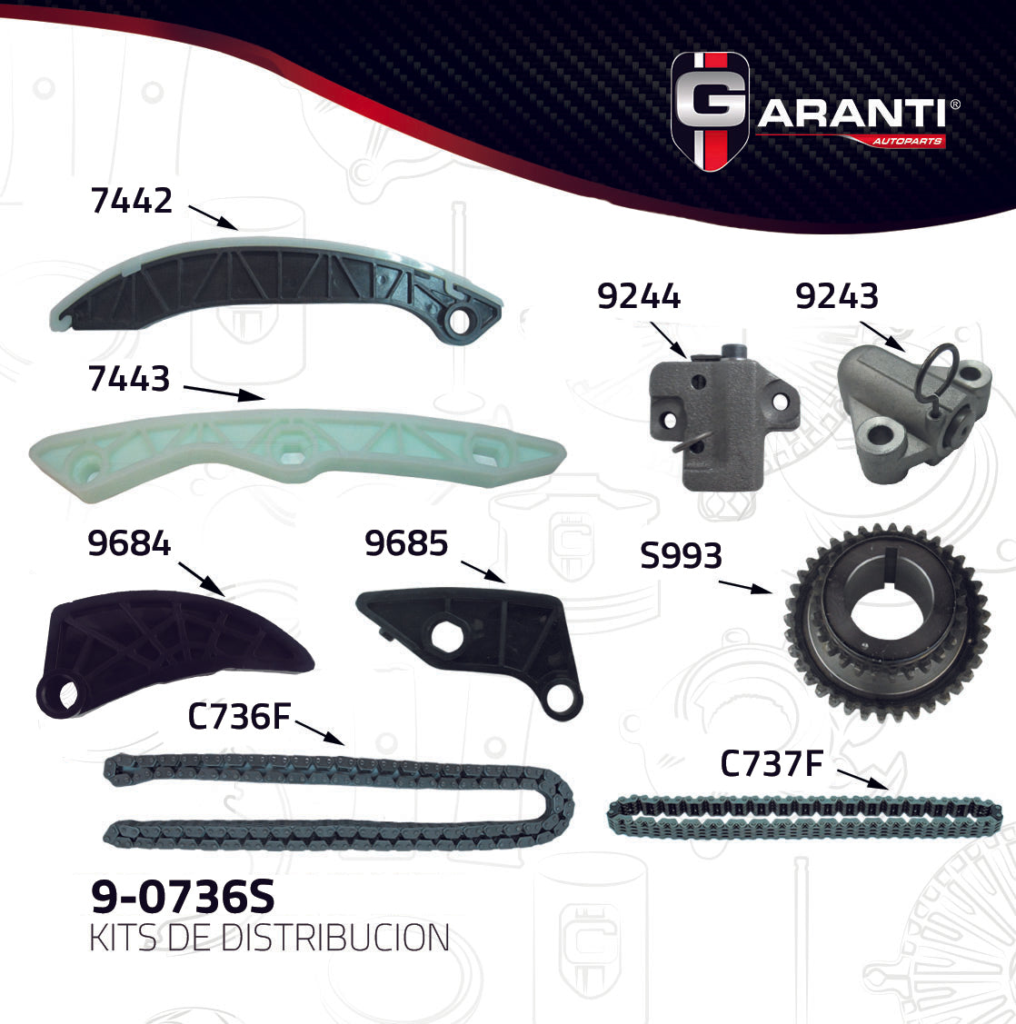 Kit Distribucion Garanti 9-0736S