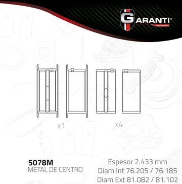 Metales de centro 5078MSTD (GARANTI)