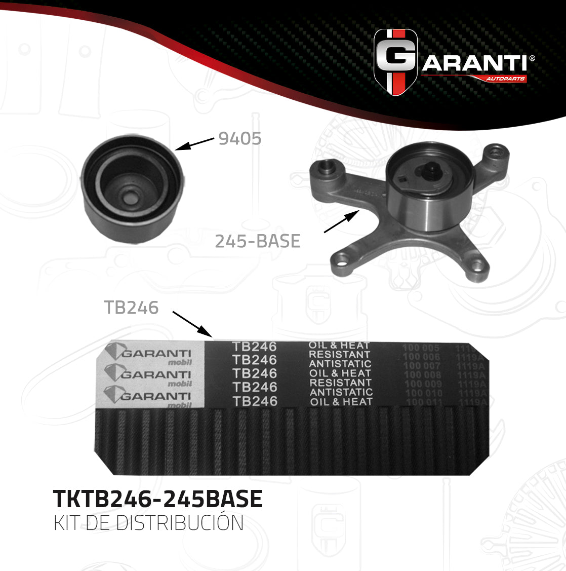 Kit Distribucion Garanti TKTB246-245BASE