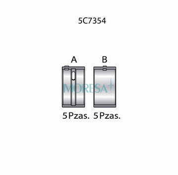 Metales de centro 5C7354-STD (MORESA)