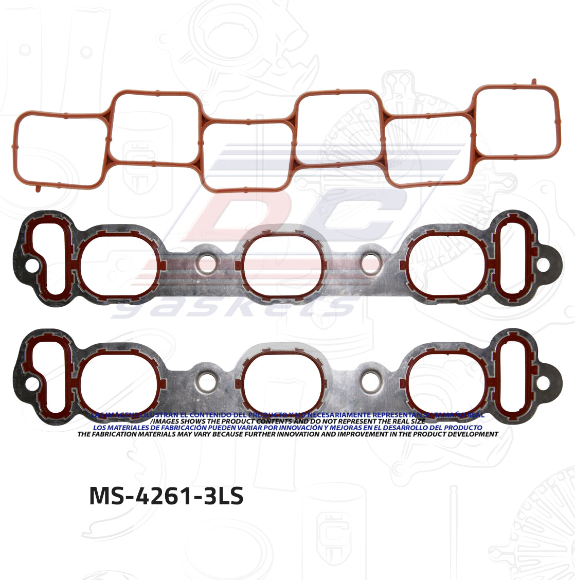 Empaque Multiple Admision Dc Gaskets MS-4261-3LS