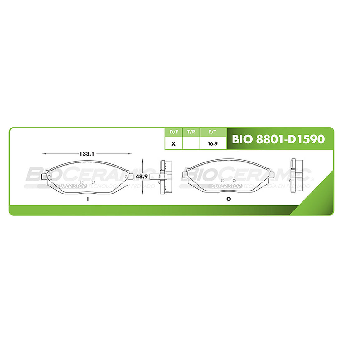 Balata Bioceramic BIO-8801-D1590 - ficha técnica