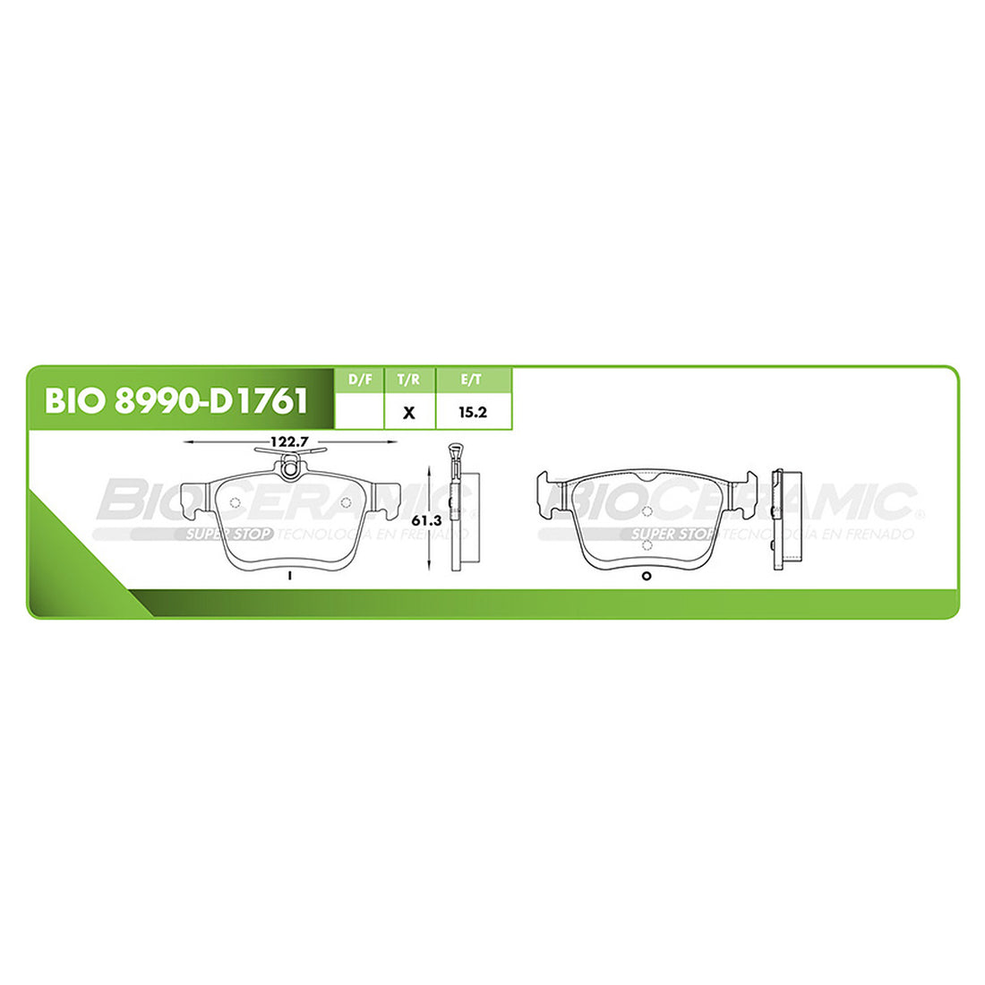Balata Bioceramic BIO-8990-D1761 - ficha técnica