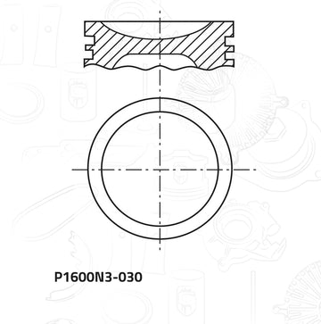 Pistones P1600N3-030 (VEHYCO)