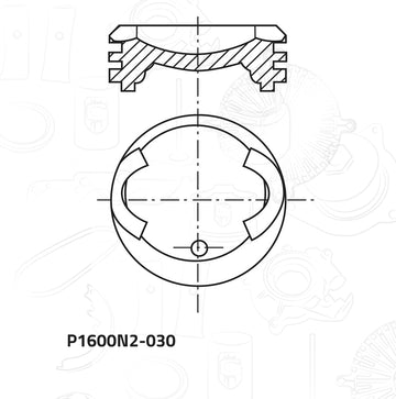 Pistones P1600N2-030 (VEHYCO)