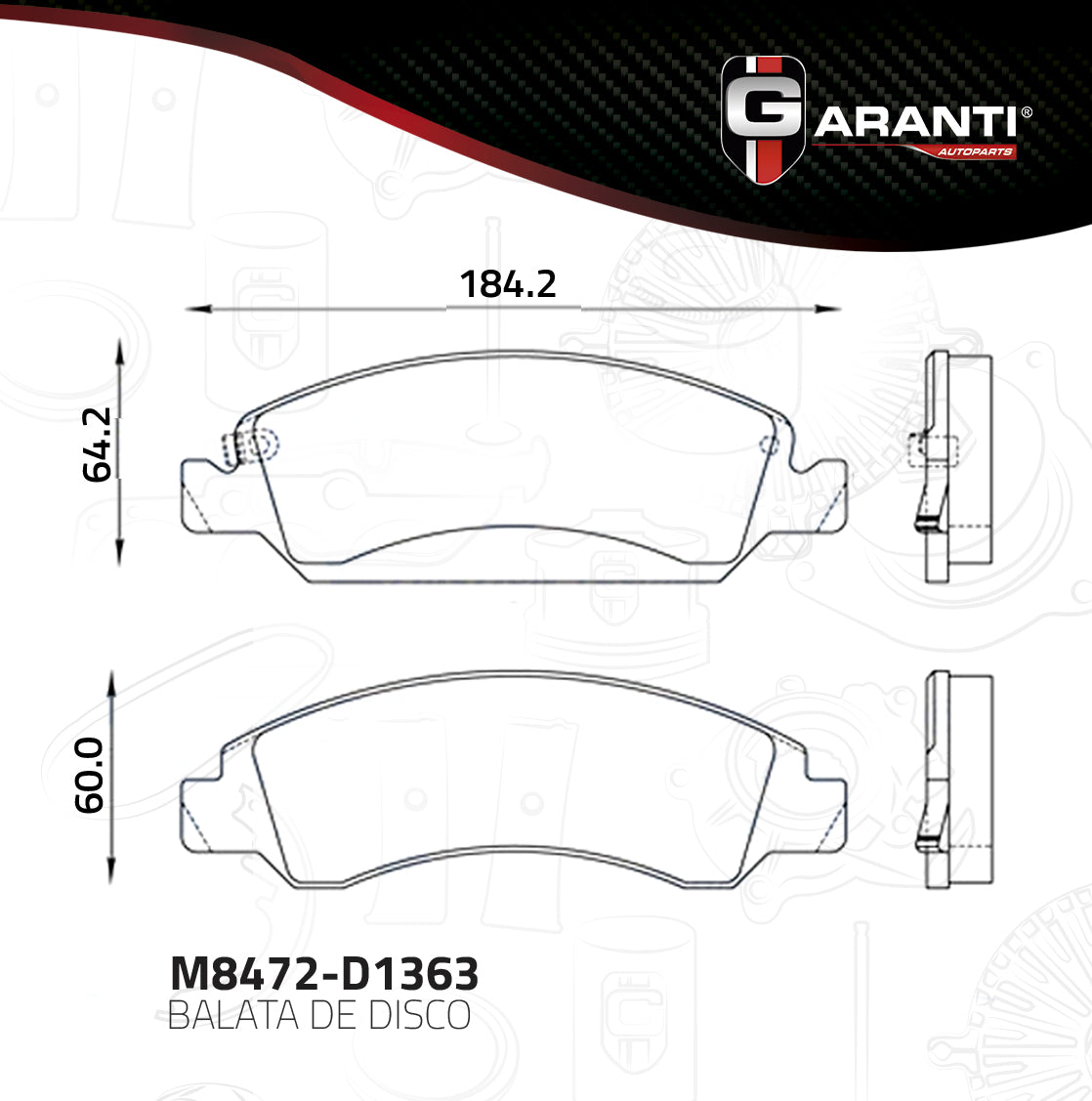 Balata Garanti M8472-D1363