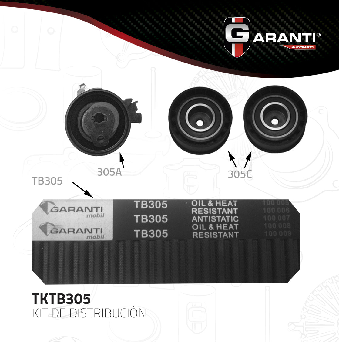 Kit Distribucion Garanti TKTB305