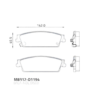 Balata Canabrake 8312-D1194-CANA