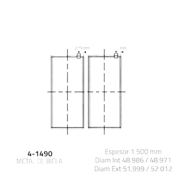 Metales Biela Garanti 4-1490STD