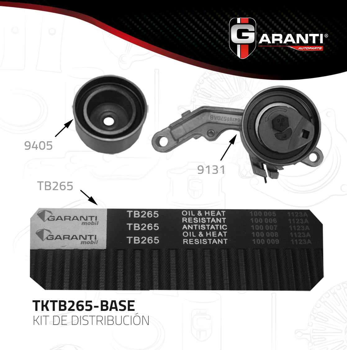 Kit Distribucion Garanti TKTB265-BASE